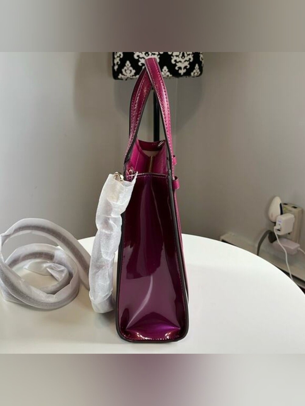 kate spade Patent Dark Raspberry Patent Leather Satchel - Picture 4 of 8